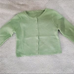 Light green cropped cardigan